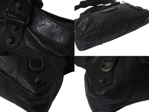 BALENCIAGA バレンシアガ The First ザ ファースト ハンドバッグ ワンショルダー 2WAY 103208 レザー ブラック 美品 中古 4b000073