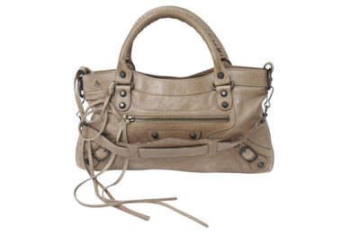BALENCIAGA バレンシアガ The First ザ ファースト ハンドバッグ ワンショルダー 2WAY 103208 レザー ライトブラウン 美品 中古 4b000077