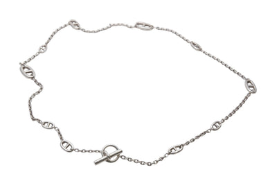 HERMES エルメス シェーヌダンクル ロング ネックレス 新型 ファランドール 10ポイントチャーム 20C049831 Ag925 71.7g 美品 中古 4b000778