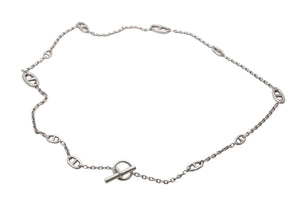 HERMES エルメス シェーヌダンクル ロング ネックレス 新型 ファランドール 10ポイントチャーム 20C049831 Ag925 71.7g 美品 中古 4b000778