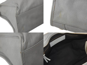 BALENCIAGA バレンシアガ The City ザ シティ ハンドバッグ ワンショルダー 2WAY 115748 レザー グレー 美品 中古 4b000078