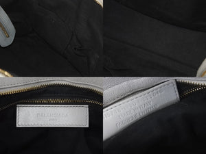 BALENCIAGA バレンシアガ The City ザ シティ ハンドバッグ ワンショルダー 2WAY 115748 レザー グレー 美品 中古 4b000078