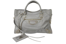 Load image into Gallery viewer, BALENCIAGA バレンシアガ The City ザ シティ ハンドバッグ ワンショルダー 2WAY 115748 レザー グレー 美品 中古 4b000078