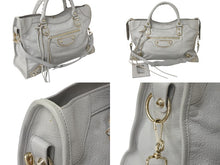 Load image into Gallery viewer, BALENCIAGA バレンシアガ The City ザ シティ ハンドバッグ ワンショルダー 2WAY 115748 レザー グレー 美品 中古 4b000078