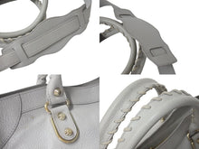 Load image into Gallery viewer, BALENCIAGA バレンシアガ The City ザ シティ ハンドバッグ ワンショルダー 2WAY 115748 レザー グレー 美品 中古 4b000078