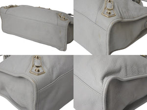 BALENCIAGA バレンシアガ The City ザ シティ ハンドバッグ ワンショルダー 2WAY 115748 レザー グレー 美品 中古 4b000078