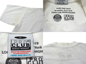 PRO CLUB プロクラブ × A$AP YAMS エイサップヤムズ YAMS DAY 2019 エアブラシ半袖Tシャツ サイズL ストリッパー 良品 中古 4b000079 