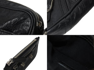 BALENCIAGA バレンシアガ ルカゴールXS ショルダーバッグ 719065 2020S ブラック ラムスキン シルバー金具 美品 中古 4b000843