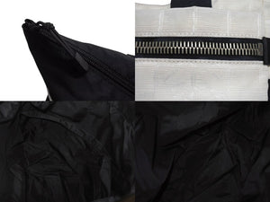 CHANEL シャネル スポーツライン リュック デイパック 2way ブラック ホワイト ナイロン キャンバス 美品 中古 4b000969