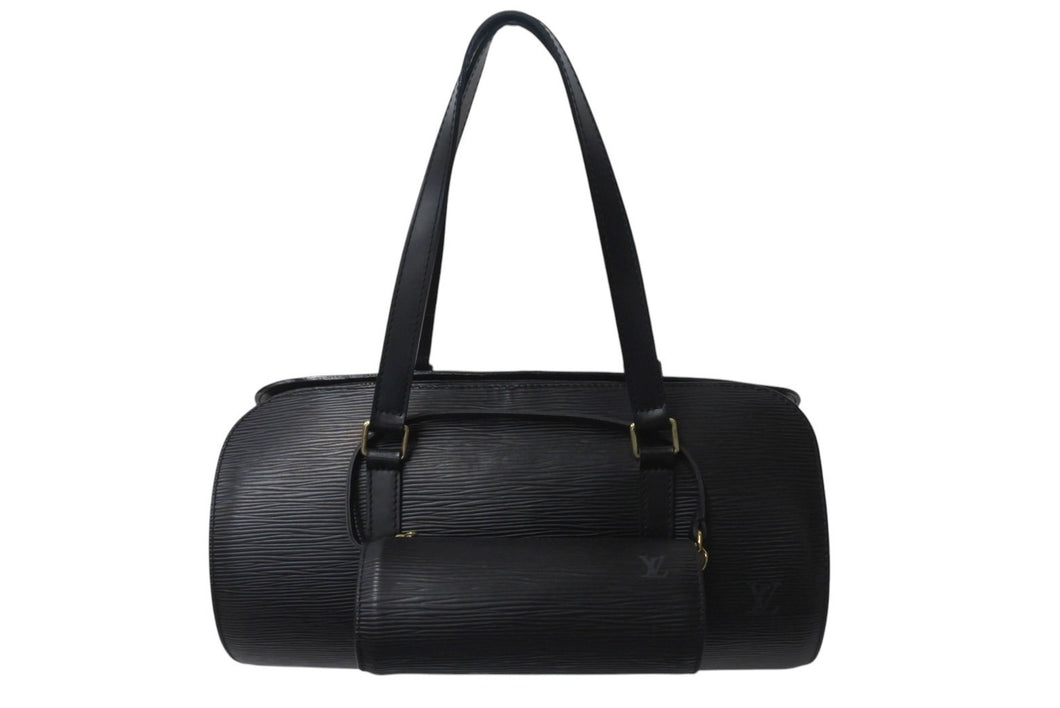 極美品 LOUIS VUITTON ルイヴィトン スフロ ハンドバッグ M52862 エピ レザー ブラック ゴールド金具 中古 4b000986