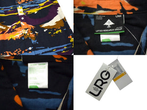 新品未使用 LRG エルアールジー 長袖シャツ K192001 サイズS フランネル 総柄デザイン マルチカラー 中古 4b000906