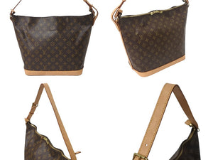 極美品 LOUIS VUITTON ルイヴィトン アムファー スリー バニティスター M47275 モノグラム PVC レザー ブラウン 中古 4b001018