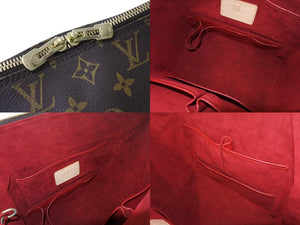 極美品 LOUIS VUITTON ルイヴィトン アムファー スリー バニティスター M47275 モノグラム PVC レザー ブラウン 中古 4b001018