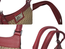 Load image into Gallery viewer, 極美品 Christian Dior クリスチャンディオール トロッター ハンドバッグ ブラウン レッド キャンバス 中古 4b001019