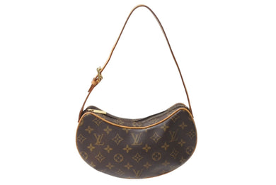 極美品 LOUIS VUITTON ルイヴィトン モノグラム クロワッサン PM ハンドバッグ M51510 ブラウン ワンショルダー ロゴ 中古 4b001020