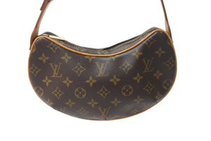 極美品 LOUIS VUITTON ルイヴィトン モノグラム クロワッサン PM ハンドバッグ M51510 ブラウン ワンショルダー ロゴ 中古 4b001020