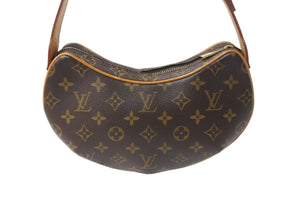 極美品 LOUIS VUITTON ルイヴィトン モノグラム クロワッサン PM ハンドバッグ M51510 ブラウン ワンショルダー ロゴ 中古 4b001020
