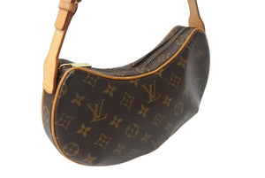 極美品 LOUIS VUITTON ルイヴィトン モノグラム クロワッサン PM ハンドバッグ M51510 ブラウン ワンショルダー ロゴ 中古 4b001020