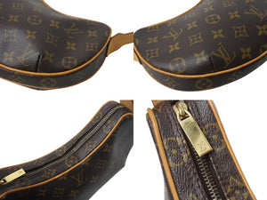極美品 LOUIS VUITTON ルイヴィトン モノグラム クロワッサン PM ハンドバッグ M51510 ブラウン ワンショルダー ロゴ 中古 4b001020