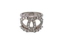 Load image into Gallery viewer, 極美品 CHANEL シャネル ココマーク リング 指輪 重量約5.3g D20K刻印 サイズ11.5号 メタル ラインストーン シルバー クリア 中古 4b001046