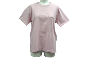 BALENCIAGA バレンシアガ 半袖Tシャツ 578137 サイズM ロゴプリント ピンク ブラック コットン 美品 中古 4b001085