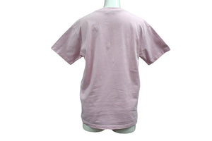 BALENCIAGA バレンシアガ 半袖Tシャツ 578137 サイズM ロゴプリント ピンク ブラック コットン 美品 中古 4b001085