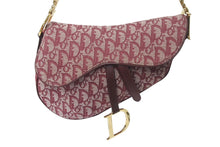 Load image into Gallery viewer, Christian Dior クリスチャンディオール サドルバッグ ガリアーノ期 ハンドバッグ トロッター柄 レザー レッド 美品 中古 4b001122