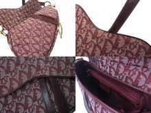 Load image into Gallery viewer, Christian Dior クリスチャンディオール サドルバッグ ガリアーノ期 ハンドバッグ トロッター柄 レザー レッド 美品 中古 4b001122