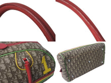 Load image into Gallery viewer, Christian Dior クリスチャンディオール ハンドバッグ 01RU 0094 トロッター ラスタカラー ブラウン シルバー金具 美品 中古 4b001123