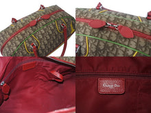 Load image into Gallery viewer, Christian Dior クリスチャンディオール ハンドバッグ 01RU 0094 トロッター ラスタカラー ブラウン シルバー金具 美品 中古 4b001123