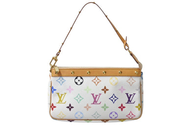 極美品 LOUIS VUITTON ルイヴィトン ポシェット アクセソワール アクセサリーポーチ M92649 モノグラム マルチカラー 村上隆 中古 4b000876