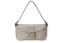 Load image into Gallery viewer, 極美品 FENDI フェンディ ズッキーノ マンマバケット ハンドバッグ ワンショルダーバッグ ベージュ キャンバス 中古 4b001128