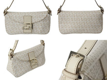 Load image into Gallery viewer, 極美品 FENDI フェンディ ズッキーノ マンマバケット ハンドバッグ ワンショルダーバッグ ベージュ キャンバス 中古 4b001128