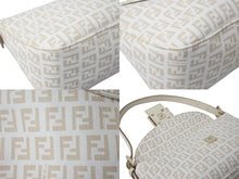 Load image into Gallery viewer, 極美品 FENDI フェンディ ズッキーノ マンマバケット ハンドバッグ ワンショルダーバッグ ベージュ キャンバス 中古 4b001128