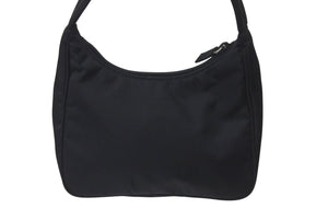 極美品 PRADA プラダ ホーボー ハンドバッグ ワンショルダーバッグ MV515 トライアングルロゴ ナイロン ブラック 中古 4b001129