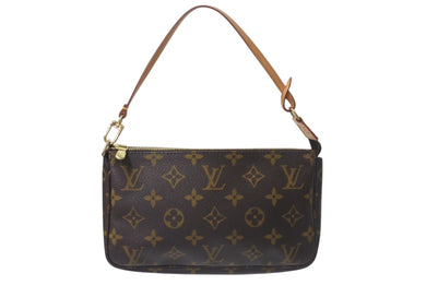 LOUIS VUITTON ルイヴィトン アクセサリーポーチ ポシェットアクセソワール M51980 モノグラム ブラウン 美品 中古 4b001134