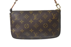LOUIS VUITTON ルイヴィトン アクセサリーポーチ ポシェットアクセソワール M51980 モノグラム ブラウン 美品 中古 4b001134