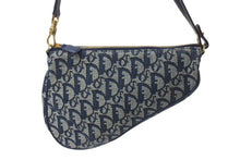 Load image into Gallery viewer, Christian Dior クリスチャンディオール トロッター サドルポーチ ワンショルダーバッグ MC1001 ネイビー 美品 中古 4b001150