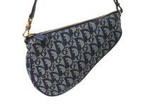 Load image into Gallery viewer, Christian Dior クリスチャンディオール トロッター サドルポーチ ワンショルダーバッグ MC1001 ネイビー 美品 中古 4b001150