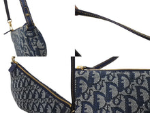 Load image into Gallery viewer, Christian Dior クリスチャンディオール トロッター サドルポーチ ワンショルダーバッグ MC1001 ネイビー 美品 中古 4b001150