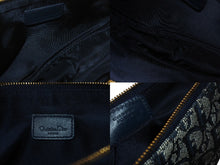Load image into Gallery viewer, Christian Dior クリスチャンディオール トロッター サドルポーチ ワンショルダーバッグ MC1001 ネイビー 美品 中古 4b001150