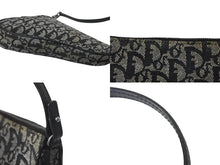 Load image into Gallery viewer, Christian Dior クリスチャンディオール トロッター サドルポーチ ワンショルダーバッグ ネイビー ロゴ 良品 中古 4b001151