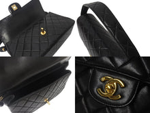 Load image into Gallery viewer, 極美品 CHANEL シャネル ダブルフェイス マトラッセ25 ハンドバッグ 4番台 ココマーク ラムスキン ブラック ゴールド金具 中古 4b001157