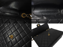 Load image into Gallery viewer, CHANEL シャネル マトラッセ 30 Wチェーンショルダーバッグ 6番台 ココマーク ラムスキン ブラック ゴールド金具 美品 中古 4b001158
