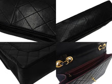 Load image into Gallery viewer, CHANEL シャネル マトラッセ 30 Wチェーンショルダーバッグ 6番台 ココマーク ラムスキン ブラック ゴールド金具 美品 中古 4b001158
