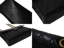 Load image into Gallery viewer, CHANEL シャネル マトラッセ 30 Wチェーンショルダーバッグ 6番台 ココマーク ラムスキン ブラック ゴールド金具 美品 中古 4b001158