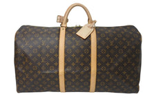 Load image into Gallery viewer, 極美品 LOUIS VUITTON ルイヴィトン キーポル60 ボストンバッグ M41422 モノグラム PVC レザー ブラウン 中古 4b000794