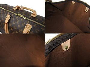 極美品 LOUIS VUITTON ルイヴィトン キーポル60 ボストンバッグ M41422 モノグラム PVC レザー ブラウン 中古 4b000794