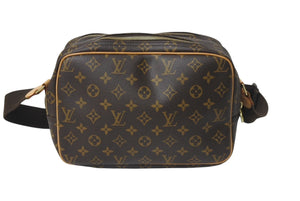 LOUIS VUITTON ルイヴィトン リポーターPM ショルダーバッグ M45254 モノグラム ブラウン ゴールド金具 美品 中古 4b001162