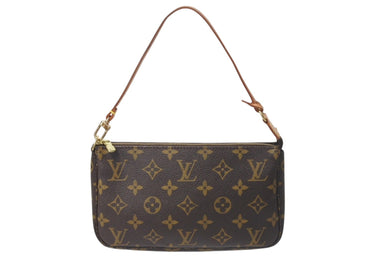 LOUIS VUITTON ルイヴィトン アクセサリーポーチ ポシェットアクセソワール M51980 モノグラム ブラウン 美品 中古 4b001166